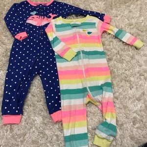 2 Carter’s footless sleepers